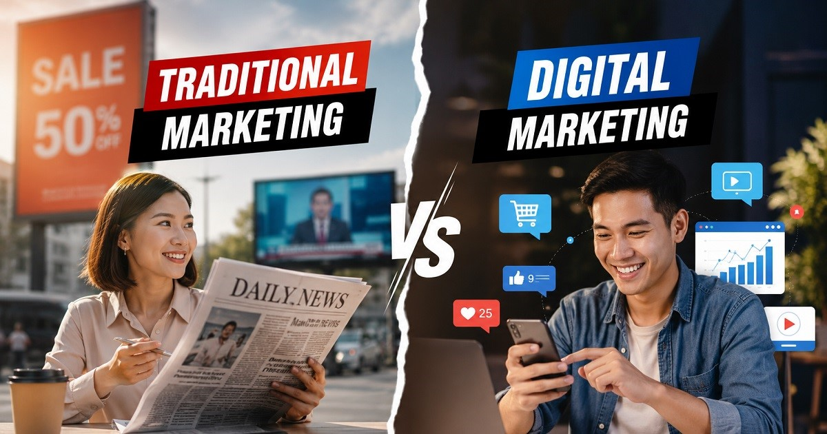 Sự khác biệt giữa Marketing truyền thống và Digital Marketing