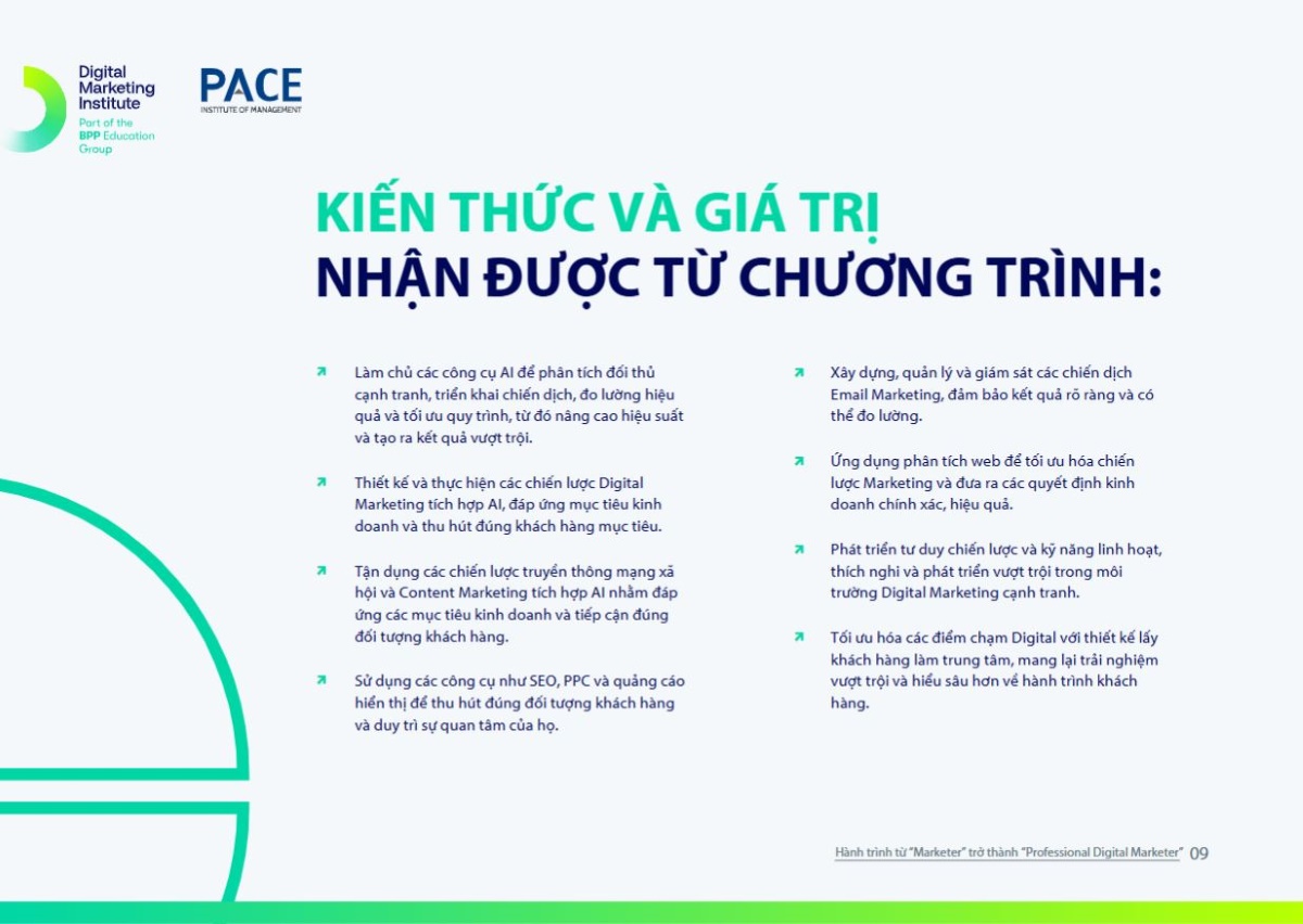 giá trị đạt được sau khi học dmi pro
